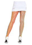 Leg Avenue Rainbow Fence Net Tights - Multicolor - O/S