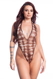MB Chocolate Mesh Bodysuit OS