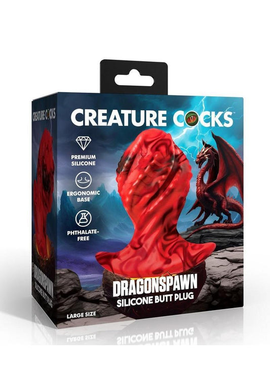 Creature Cocks Dragonspawn Silicone Butt Plug - Red