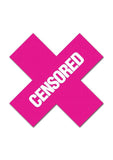 Peekaboo Censored Pasties - Black/Pink