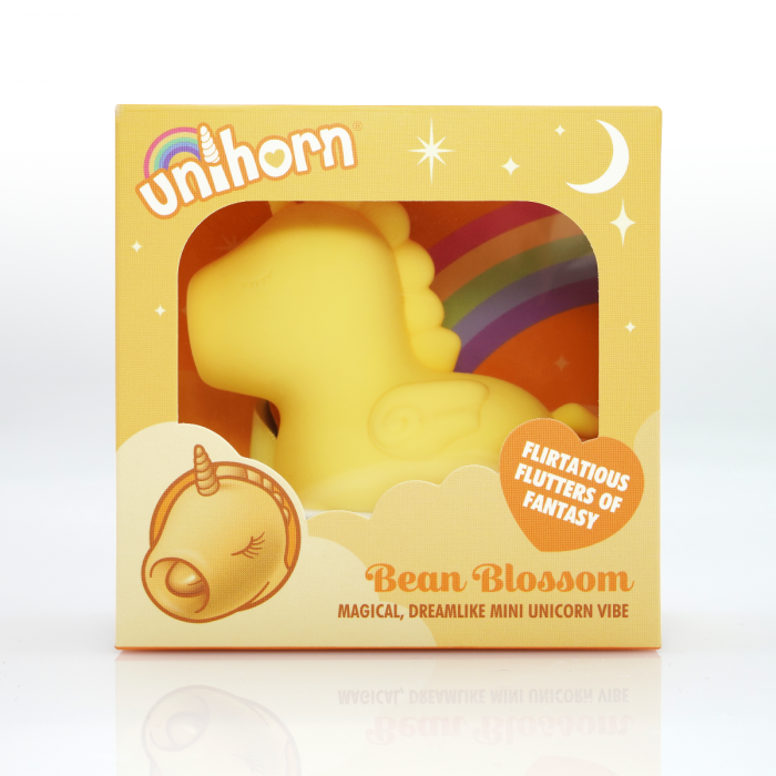 Unihorn Bean Blossom The Thick Tongued One Silicone Clitoral Stimulator - Yellow