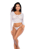 Mapale Crop Top And Thong Set