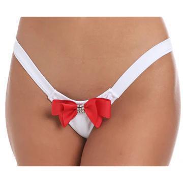 HOLIDAY THONG WITH BOW