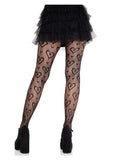 Leg Avenue Double Heart Net Tights - Black - O/S