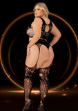 2PC CROP TOP & GARTER HOSE SET