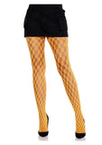 Leg Avenue Eyelet Net Tights - Neon Orange - O/S