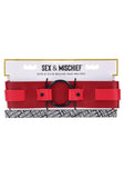 Sex & Mischief Ex's & Oh's Bound and Belted - Red/Black