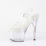 ADORE-708MMG 7in Clear Glitter Heel