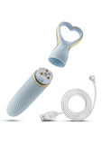 Delice Heartthrob Rechargeable Silicone Vibrator - Something Blue