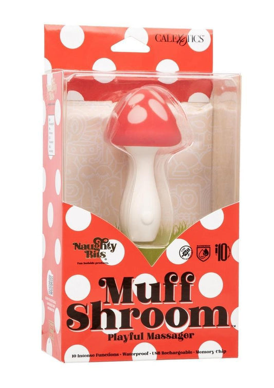 Naughty Bits Muff Shroom Rechargeable Silicone Playful Massager - Multicolor