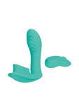 Blaze Satisfier Rechargeable Silicone Vibrator with Remote Control - Aqua