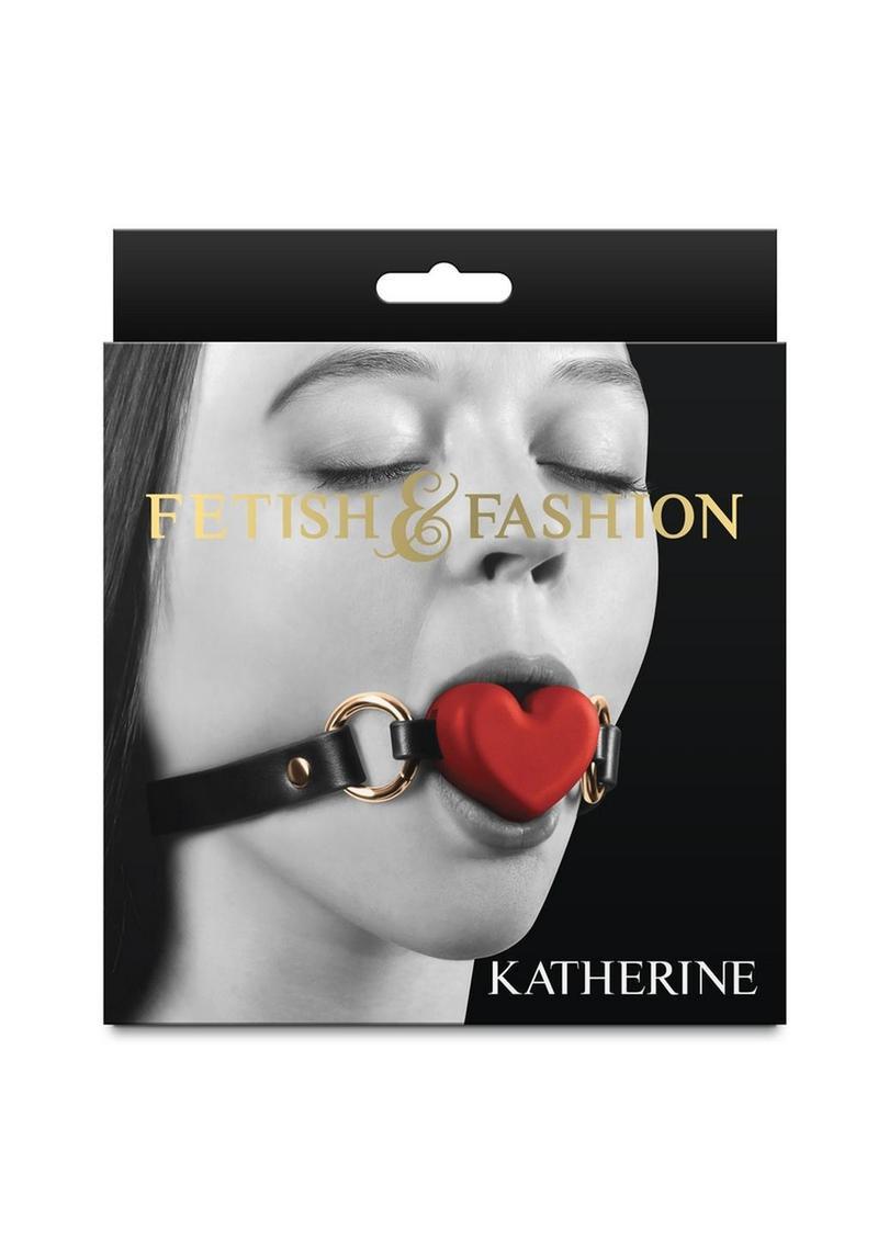 Fashion & Fetish Katherine Silicone Ball Gag - Red/Black