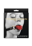 Fashion & Fetish Katherine Silicone Ball Gag - Red/Black