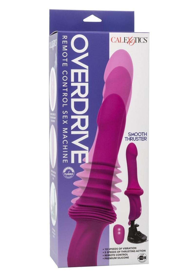 Overdrive Remote Control Rechargeable Silicone Sex Machine Smooth Thruster - Pink