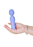 Swan Mini Wand Rechargeable Silicone Vibrator - Purple