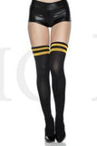 Athlete acrylic thigh hi with striped top