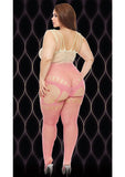PINK MIRAGE SUSPENDER BODYSTOCKING