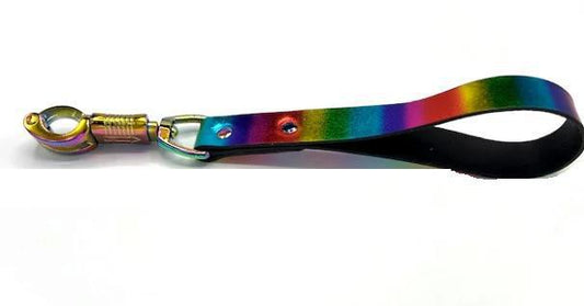 METALLIC RAINBOW LEASH WITH PANIC SNAP