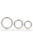 Silver Cock Rings (3 Piece Set) - Silver