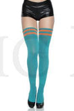 Athlete acrylic thigh hi with striped top