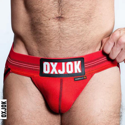 Oxballs Oxjok Slingjock Upthrust Slider-Strap Jock Red Hot XL