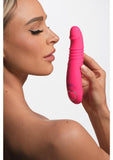 Gossip Blasters 10X Rechargeable Silicone Thrusting Vibrator - Magenta