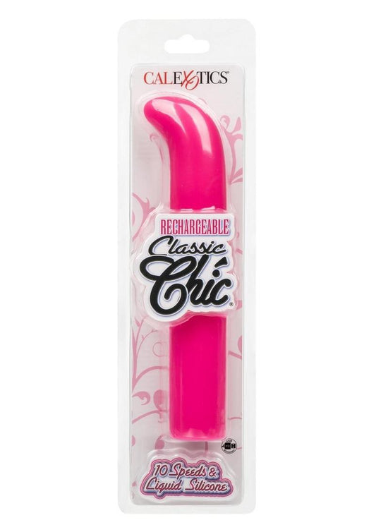 Rechargeable Classic Chic Standard G Silicone Vibrator - Pink