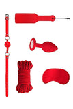 Bondage Kit #5 Shots Toys Ouch! Introductory Red Butt Plug