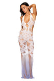 Dreamgirl Seamless Bodystocking Ombre Gown - BOXED