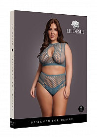 Duo Net Key-Hole Bra Set - Queen Size