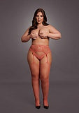 Fishnet and Lace Garterbelt Stockings - QS