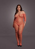Lace Long-Sleeved Bodystocking - Queen Size
